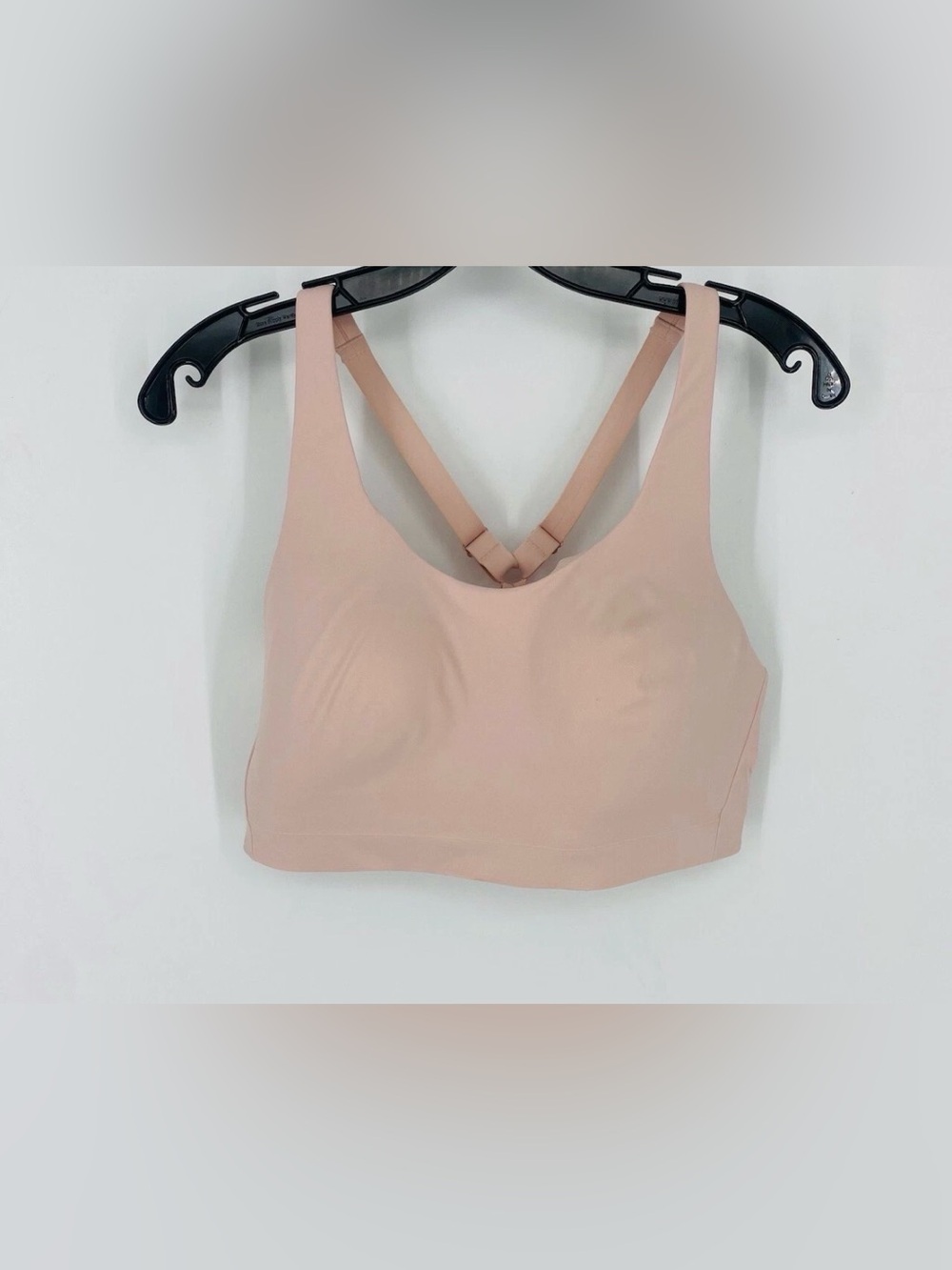 Athleta Advance Bra Womens Size 36B Blush Pink Nylon Adjustable Crossback Strap